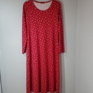 Lands End Snowflake Dress NWOT